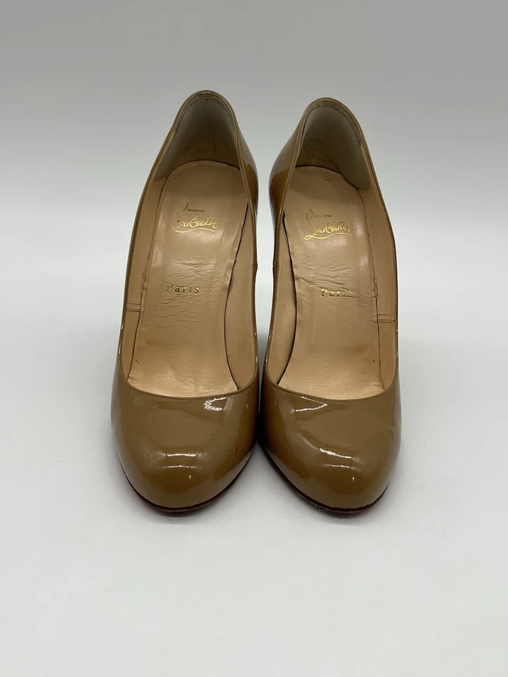 Zapatos de cuña Christian Louboutin charol tostado para mujer talla 40 EE. UU. 10. Foto 2 de 4
