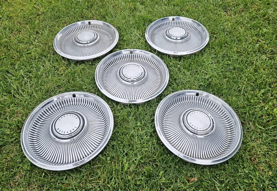 Conjunto de 5 calotas 1967 Chrysler New Yorker 14" tampas de roda 67 2823038 4 - Imagem 2 de 4