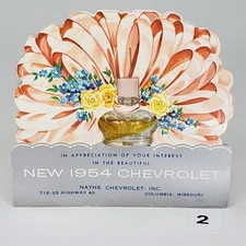 ULTRA RARE! Vintage 1954 CHEVROLET Dealer Perfume Wind Song Prince Matchabelli