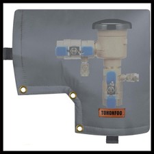 13" W x 12" H Gray Backflow Insulation Cover - Secure and Reliable Winter Guard