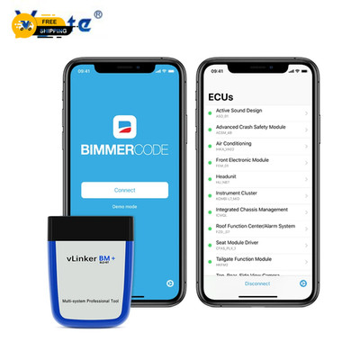 VGATE vLinker BT4.0 BM ELM327 OBD2 Scanner Bluetooth WiFi für BMW BimmerCode