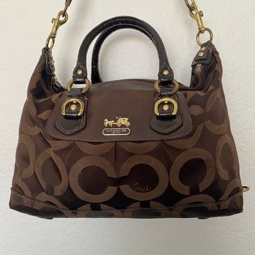 Coach Brown Madison Sabrina Satchel Signature Shoulder Bag G1068-12947