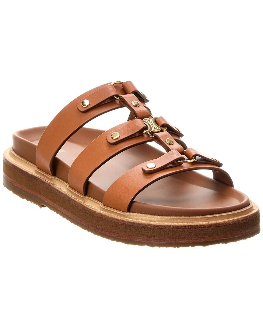 Celine Sandals 40 Tippi Brown Gladiator Tippi leather sandal Celine Brown size 40 EU in Leather  main image 2