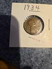 1934 lincoln cent with case