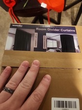 Room Divider Curtain Total Blackout Grey, W180 x H96