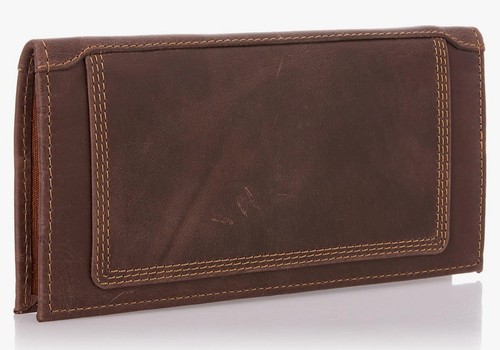 NUEVA Cartera Larga Carhartt Cuero Triple Costura Resistente Rodeo Marrón NUEVA EN LATA - Imagen 4 de 8