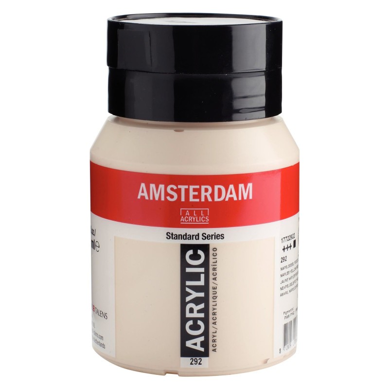 Peinture acrylique 292 Amsterdam haute résistance Jaune de Naples rouge 500ml