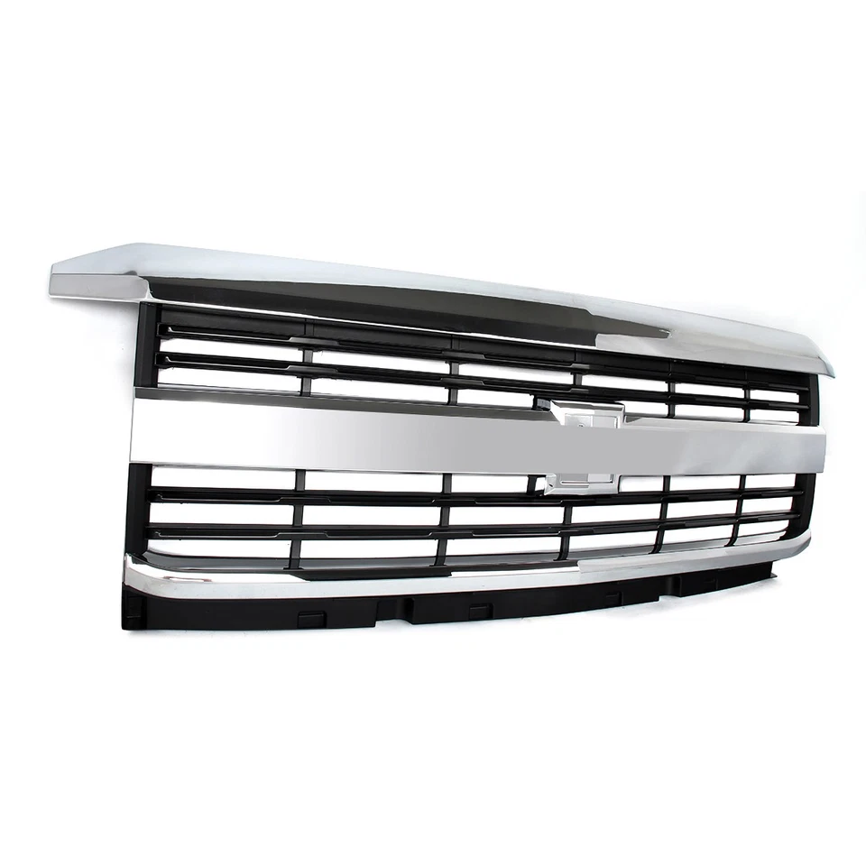 ront Upper Grille Assembly Chrome For Chevy Silverado 2500 HD 3500 HD 2015-2019 Foto 3 de 4