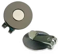 Adhere 2pcs Golf Hat Clip Ball Marker Holder Magnetic Black Nickel