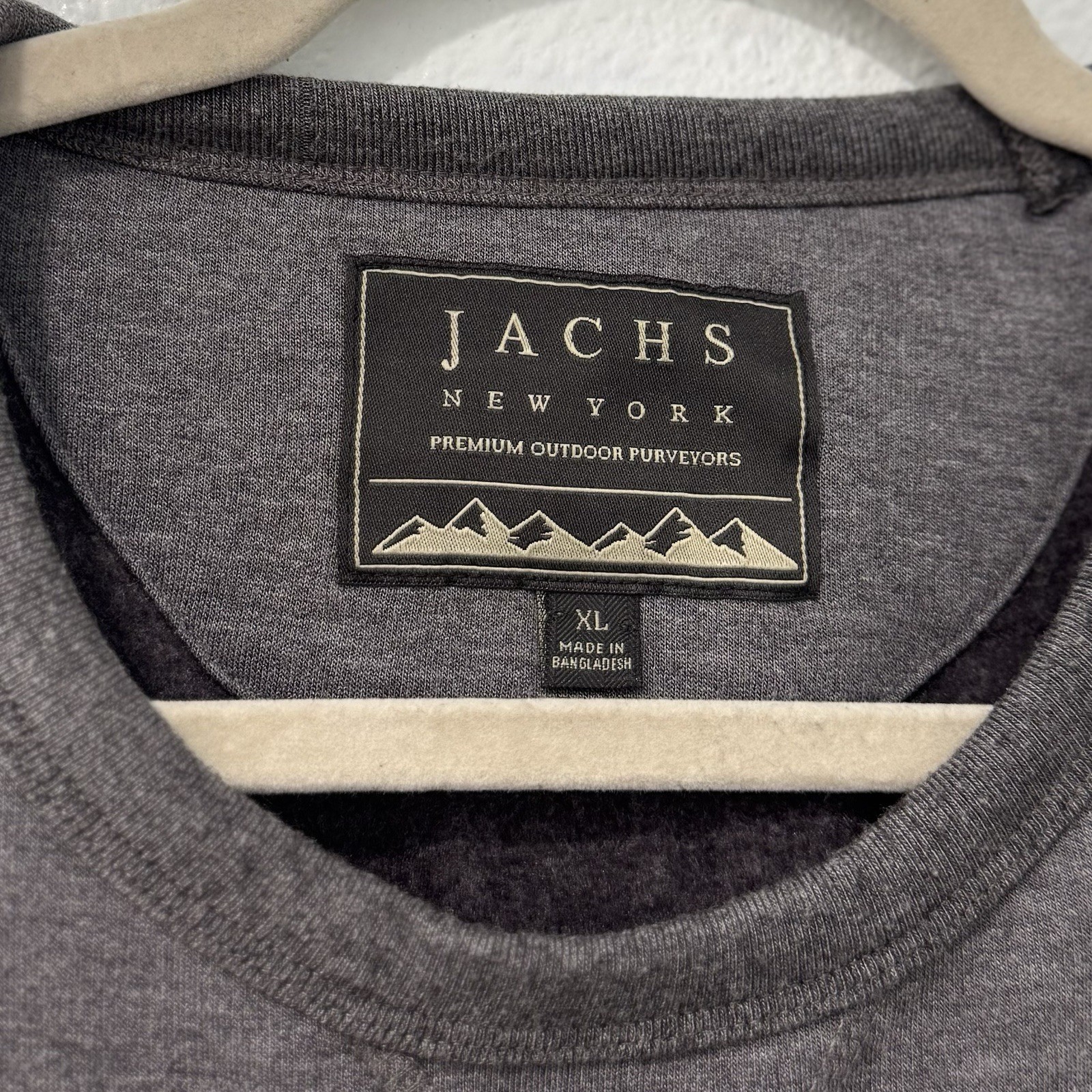 Jachs New York Men’s  XL Heathered Slate Gray Classic Crewneck Pullover EUC image 4