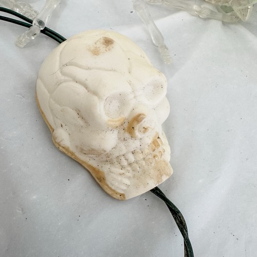 VTG Halloween Flickering Flashing Skeleton Lights String Set 10 w/o Box READ - Picture 3 of 5