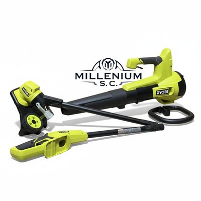 RYOBI 18V ONE+ Cordless String Trimmer & Jet Fan Blower Combo Kit - OPEN BOX