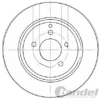 2X Japko Bremsscheiben Hinten 295Mm Voll Passend FÜR Volvo 850 C70 S70 V70