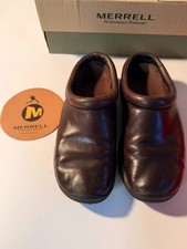 Merrell Encore Nova slip-on Leather Clogs Espresso Comfort Support women s 6.5