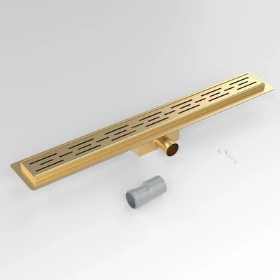 Edelstahl Duschrinne 70cm Komplett mit Flansch Standardrost shower channel WEBO