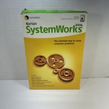Norton SystemWorks 2004 Vintage Software CD and Manual open box 