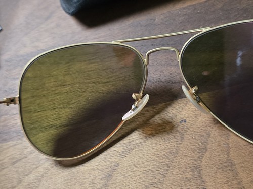 Ray-Ban Aviator Flash Sonnenbrille matt gold/violett polarisiert verspiegelt 58 mm - Bild 4 von 8