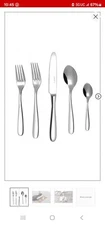 Fortessa Grand City 18/10 Stainless Steel Flatware, 5 Piece Place Setting Silver