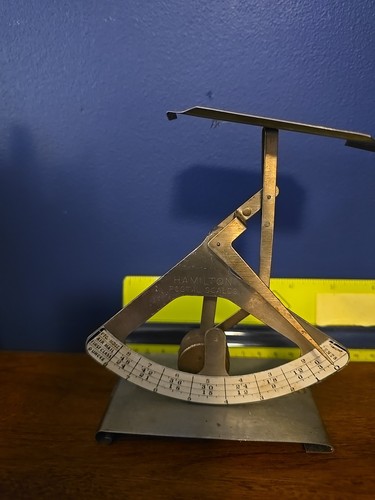 Vintage Hamilton Postal Scale Penny Weight - Vintage Desk Top Metal Scale, 8 oz - Bild 2 von 6