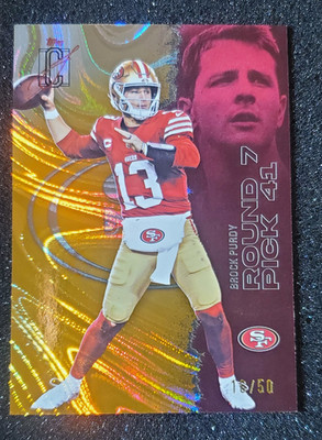 2025 Topps Signature Class #48 Brock Purdy Orange Lava SN50