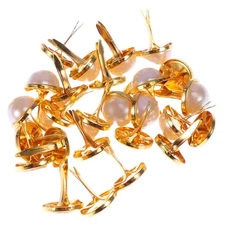  120 Pcs Mini Brads for Paper Crafts Split Pins Golden Metal Decorative