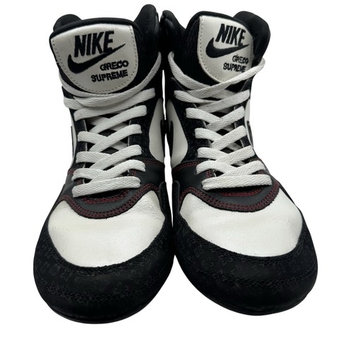 Nike Wrestling Shoes Greco Supreme Women’s 8.5 Black White Rare 316552-002 - Picture 2 of 8