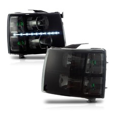 LED DRL Headlights for Chevy Silverado 1500 2007 2013 2500HD 3500HD 2007 2014