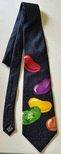 Jelly Belly Jelly Beans Candy Graphic Neck Tie Polyester Resilio 1990 Black