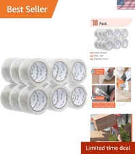 Secure Clear Packing Tape 18 Rolls, 2 Wide, Perfect for Shipping Storage
