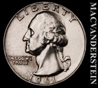 1961 Washington Quarter- Silver Scarce High Grade Luster- No Reserve #L5602