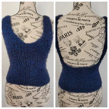 Urban Outfitters Crop Top Sz Small Going Out Sparkly Fuzzy Stretch Fairy