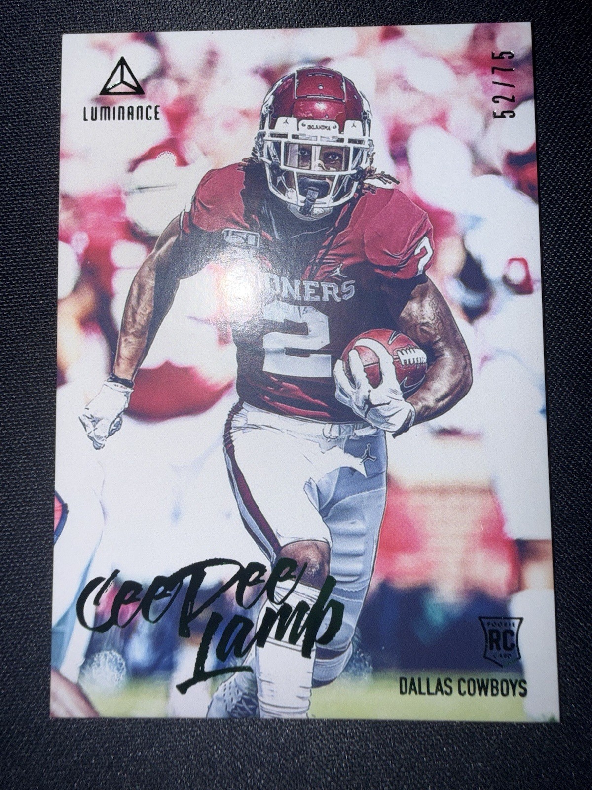 2020 Panini Luminance Rookies Green /75 CeeDee Lamb #105 Dallas Cowboys Football