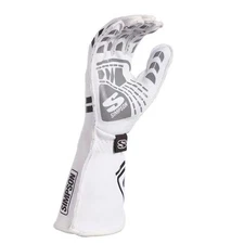 Simpson Racing EGXW Endurance Racing Gloves SFI 3.3/5 Adult XL White Pair