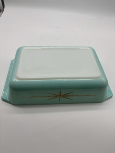 PYREX 575-B Atomic Starburst piatto da forno turchese con coperchio 2 quarti - Foto 11 di 13