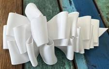 Vintage 1980s or 90s Hair Bow Ruffle Ribbon Barrette Clip