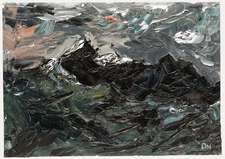 Daniel Nichols - Contemporary Oil, Mountains at Dusk