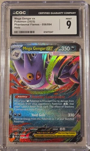 Mega Gengar ex 056/094 Phantasmal Flames 2025 CGC 9 English Pokemon