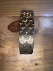 VINTAGE Costume Jewelry DUNBY SCALARE Scale Gold Tone Metal Cuff Bracelet 20MM