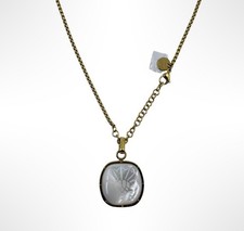 JOOP! Damen Halskette Gold 2035890 – 50+5cm Perlmutt Anhänger Cornflower Design