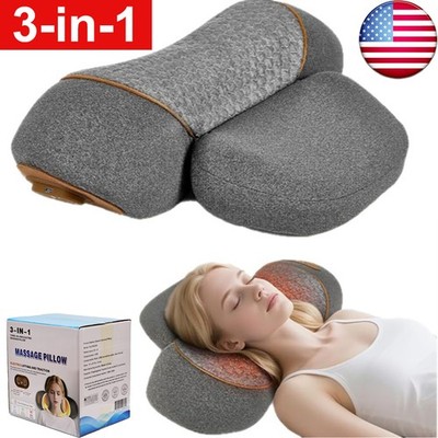 3-in-1 Rechargeable Neck Massager Pillow - Pillow Massage Neck Hump Pain Relief