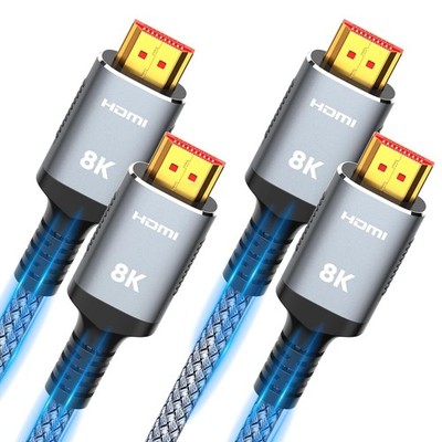 SNOWKIDS HDMI 2.1 Kabel 3Meter 2 Stück, 10K 8K HDMI Kabel 48Gbps Highspeed