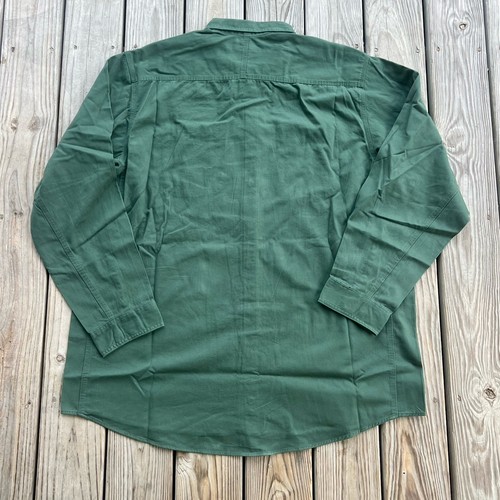 Wrangler Riggs Men’s Long Sleeve Button Down Workshirt Forest Green 3XLT - Picture 2 of 7
