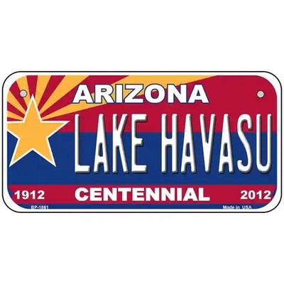 Arizona Centennial Lake Havasu Metal License Plate