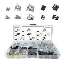 100 PCS Car Dashboard Metal Trim Clips, High Strength Stable Retention Car