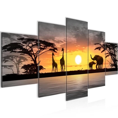 Wandbilder Wohnzimmer XXL Afrika Moderne Bilder 200 x 100 cm - Bild 1 von 4