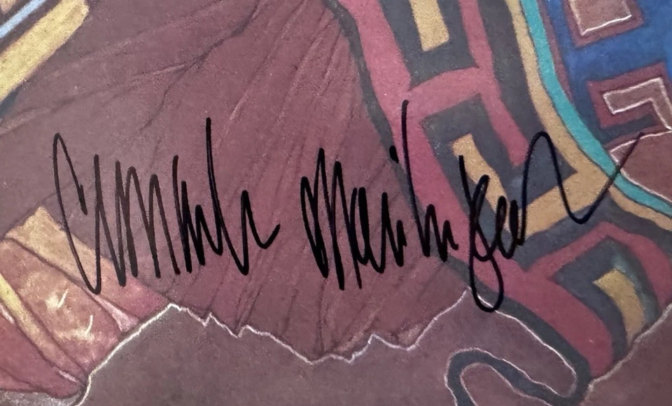 Amado Peña Jr 签名版画 Mi Gente 1996 Mestizo 系列西南艺术 — 第 4/4 张图片