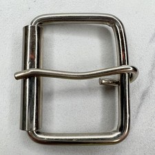 Silver Tone Simple Basic Roller Belt Buckle