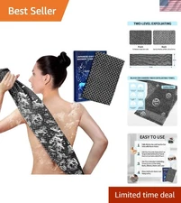 Dual-Sided Body Scrubber with Silver Ions - Ultimate Exfoliation & Clean