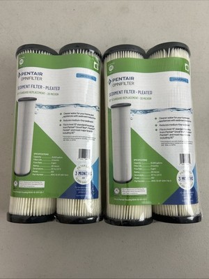 PENTAIR OMNIFilter Standard Pleated Sediment Filter Cartridge 2 Sets 2 Packs