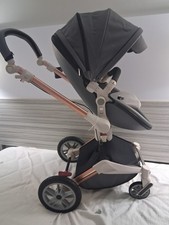 Hot Mom Baby Stroller High Landscape Reversible Luxury Baby Carriage,Grid